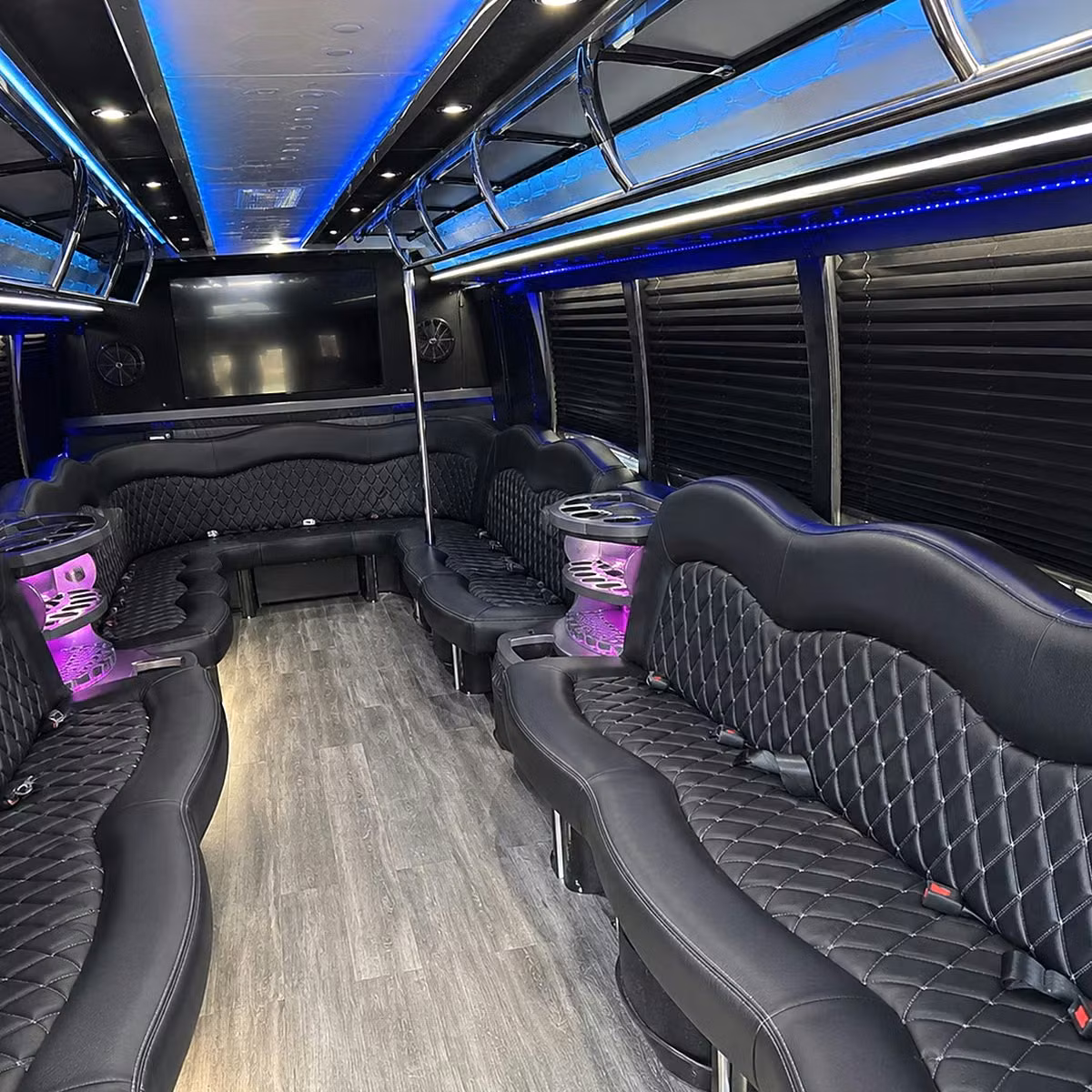 lauderhill prom party buses ride in style before the first song even plays